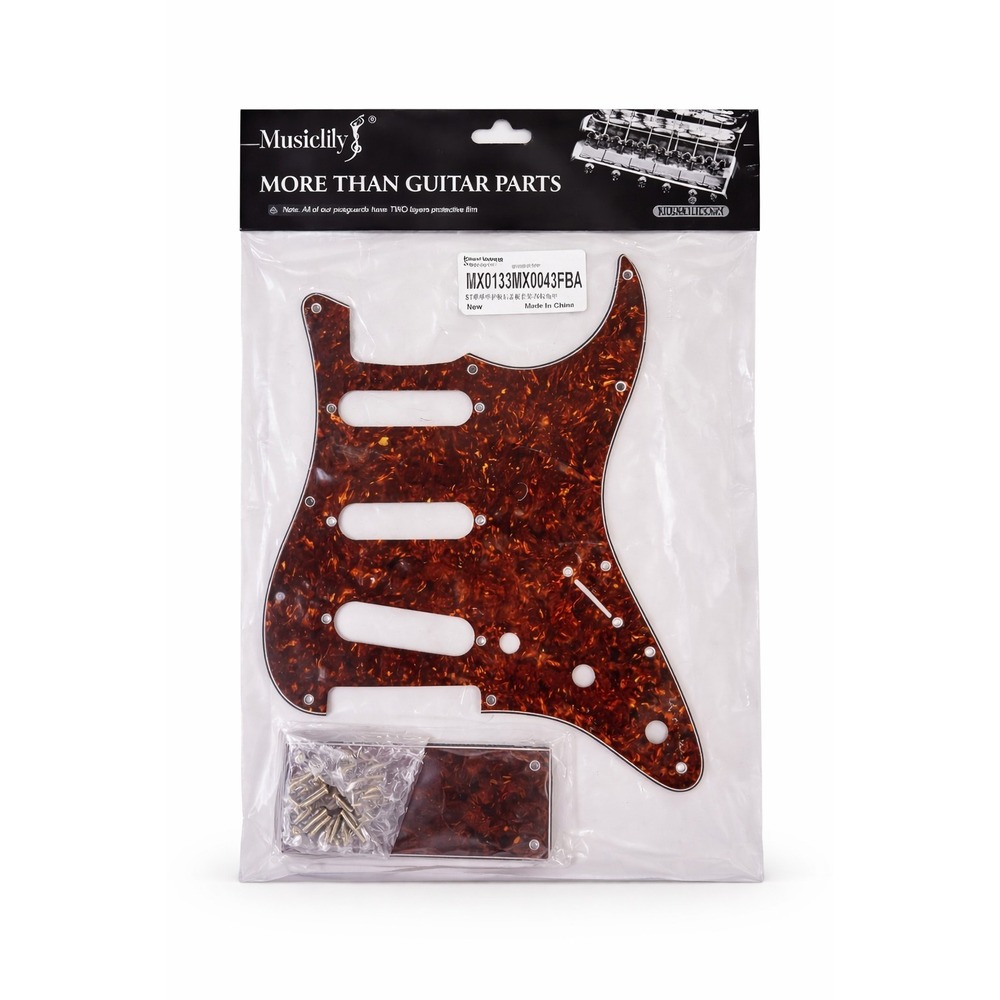 :Musiclily Strat Pickguard Set Tortoise SSS w Backplate Screws‎ ST Style New